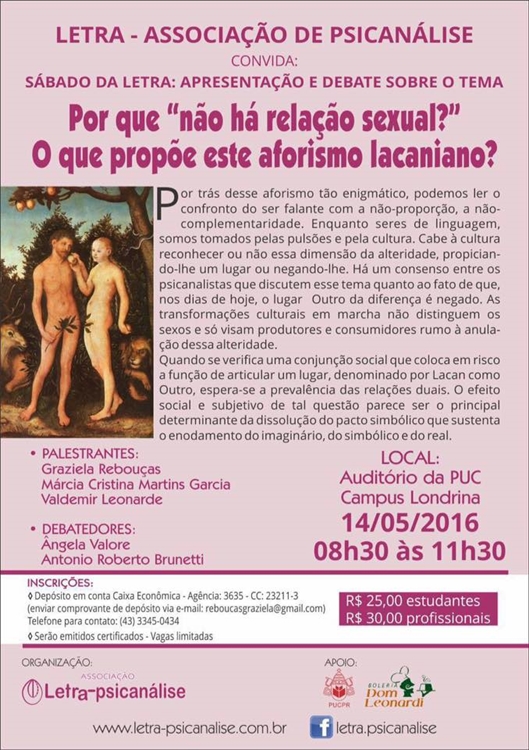  Porque "não há relação sexual"? O que propõe este aforismo lacaniano?