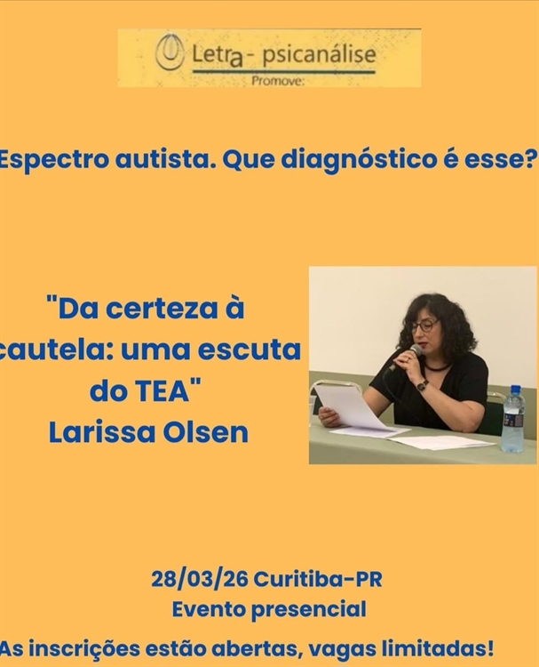  Sábado da Letra em Curitiba - "Espectro Autista. Que diagnóstico é esse?"