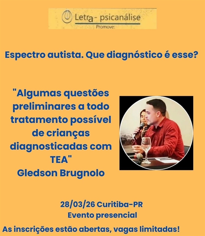  Sábado da Letra em Curitiba - "Espectro Autista. Que diagnóstico é esse?"