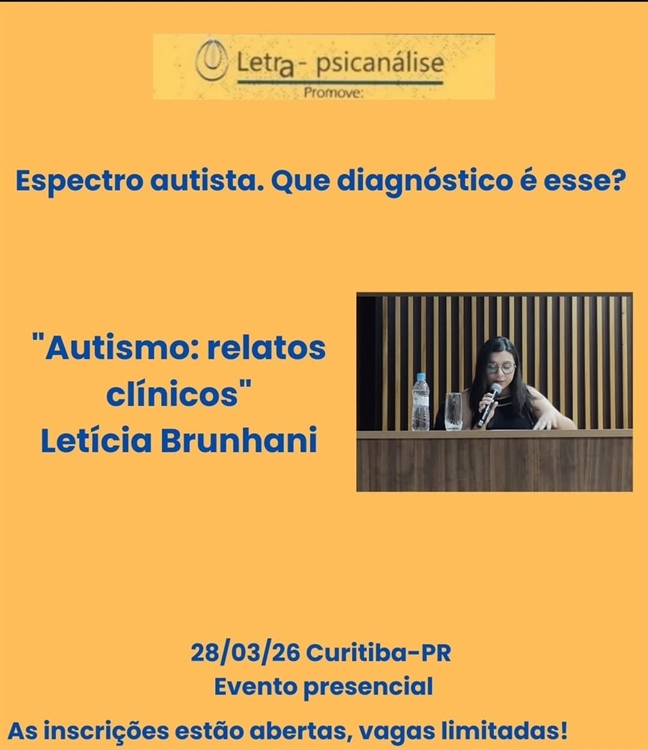  Sábado da Letra em Curitiba - "Espectro Autista. Que diagnóstico é esse?"